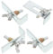 iplusmile 4 Piezas Colgante Fijo De La Cuenca Kit De Instalación De Fregadero Clips De Sujeción Del Fregadero Soporte Para Instalar Fregadero Clips De Apoyo Del Fregadero Plata Planchar