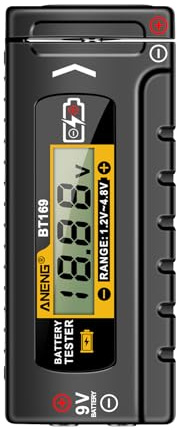 Relogic Battery Tester Battery Detector Battery Level Tester Easy Push and Pull Battery Detection with Digital Display Screen for D Battery, C Battery, AA Battery, AAA Battery, 1.2V-4.8V Battery