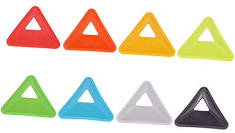 Toddmomy 8 pièces Cônes Entraînement de Football Colorés Plots de Signalisation Robustes PE Accessoires Polyvalents pour Soccer et Basketball Durables et Résistants Aux Chocs