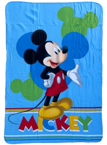 CARTOON Plaid morbido per bambini Topolino Disney 100 x 140 cm copertina soffice in pile 220 GSM calda e leggera perfetta per cameretta e lettino