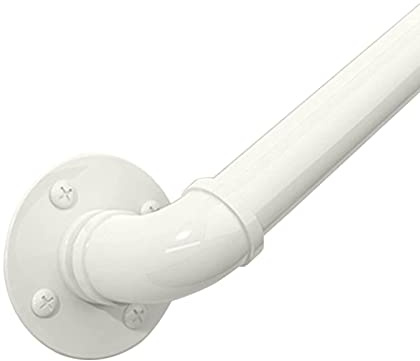 Väggmonterad vit trappa – komplett kit för inomhus/utomhus för korridor vinddäck och vindsteg – 480 cm (16 fot) trappräckesystem