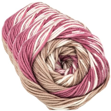 King Cole Fjord DK Knitting Wool Acrylic Self Pattern Fairisle Yarn 1 x 100g (Fusa - 4563) (Pack of 4)