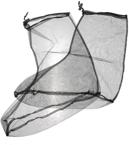 UKCOCO Atmungsaktive Moskitofüßlinge aus Mesh für Outdoor Camping und Angeln Schwarze Verschleißfeste und Bequeme Fußabdeckung zum Schutz vor Insektenbissen