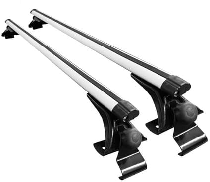 Auto Querträger 125CM 135CM Universal Aluminium Legierung Auto Dach Racks Kreuz Bar Kit Für Limousine Limousine DachträGer RelingträGer(135cm silvery)