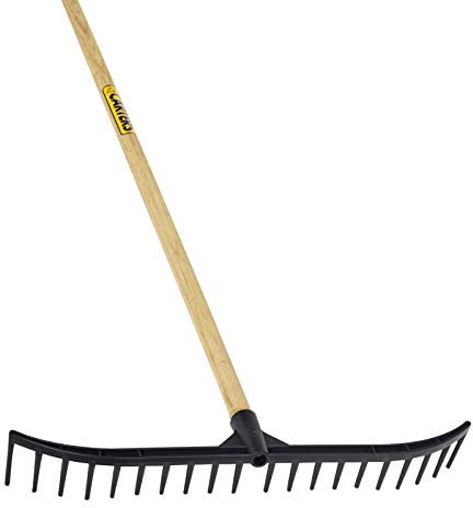 PDL- Pegdev- Carters 20-Tooth Poly Bunker Rake with Hardwood Handle - Lightweight and Heavy-Duty Tool for Sand, Leaf, Grass in Garden, Lawn, Golf.