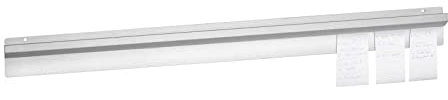 Royal Catering RCBR-100 Bonleiste Gastronomie 100cm Bonhalter Gastro Bonschiene Schiene Klemmleiste Notizleiste (Wandmontage, Edelstahl)