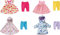 BABY born 829424 4 Jahreszeiten Outfit Set mit 2 Kleidern, 4 Hosen, Regencape und Wintermantel, für 43 cm Puppen
