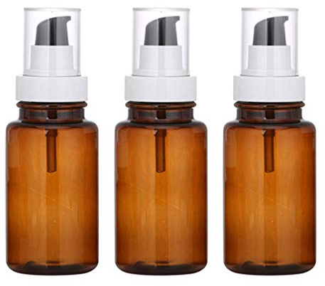 100ml Kunststoff Airless Pumpspender Leer, 3Pcs Pumpflasche, Reise Spenderflasche, Plastikflaschen für Kosmetik, Creme Make-Up Kosmetische Stroage Flaschen