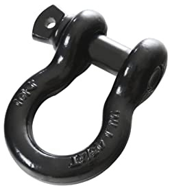 Overland Vehicle Systems Recovery Shackle 3/4 4.75 Ton - Black Two Stage Powder Coat Finish - Universal Fitment - Used for Automotive Recovery and Towing