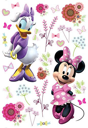 AG Design Minnie e Daisy in Fiori Disney, Adesivi Decorativi per pareti, mobili e Interni della cameretta dei Bambini, 5 x 65 cm, Dk 1736, Multicolore, 42,5 cm x 65 cm