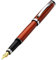 Xezo Incognito Fountain Pen, Fine Nib. Sunstone Orange Color with Pure Platinum Plating. Handcrafted, Guilloche Engraved. Limited Edition of 500, Serialized