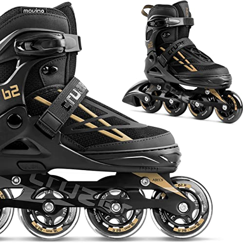 Movino Inline Skates | Cruzer B2 | Verstellbare Rollschuhe | Damen Mädchen Jungen Inliner | Inliner für Erwachsene | Inline Skates mit großen Rädern 76 mm | Inliner