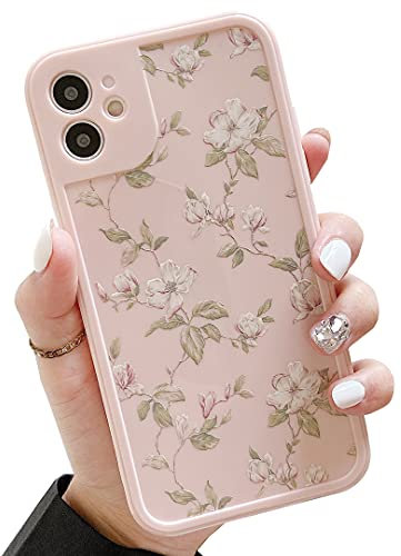 ZTOFERA Floral Case for iPhone 11, Ultra Slim Silicone Protective Phone Case with Cute Flower Pattern Girls Women Shockproof Bumper Cover for iPhone 11, Pink