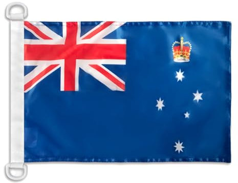 AZ FLAG Bootsflagge Victoria 45x30 cm, Aussenverwendung - Victoria Bootsfahne Aus Gestricktem Polyester Mit Plastikringen