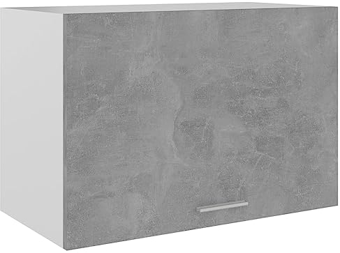 vidaXL Hängeschrank 1 Regalboden Küche Schrank Einbauküche Küchenzeile Küchenmöbel Oberschrank Küchenschrank Betongrau 60x31x40cm Holzwerkstoff