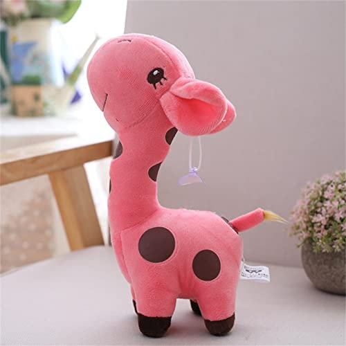 ZOYIEP Peluche girafe, girafe en peluche, adorable poupée girafe, jouet en peluche pour cadeau d'anniversaire (rose, 40 cm)