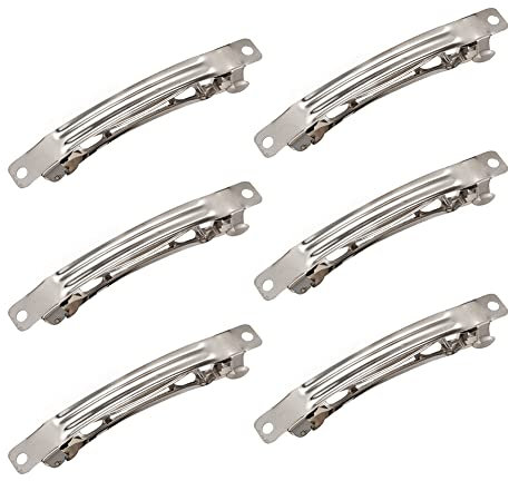 Craftdady 20 Stück Rohlinge Französische Haarspangen aus Eisen, 97 mm lang, Platin, große Clips für DIY-Haarschmuck, Schmuckherstellung
