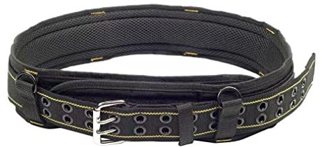 SSDH Heavy Duty Work Belt Scaffolding Professional Heavy Duty Leather Work Tool Belt Holds Most Carpenter and Contractor Bags, Clips and Tool Racks for Worker Jobs (Yellow)