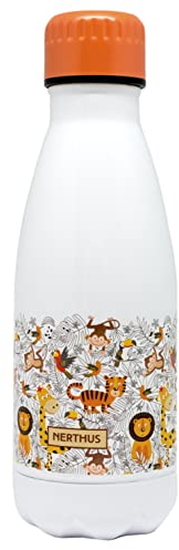 NERTHUS FIH 897 Botella de doble pared de acero inoxidable 350 ml, Estilo y Funcionalidad