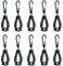 Wkmamo 10 Stück Handschuh Clip Handschuhhalter mit Karabiner Handschuh Grabber Halter Aufhänger für Handschuhe Masken Brille Helme Kleiderbügel (Schwarz)
