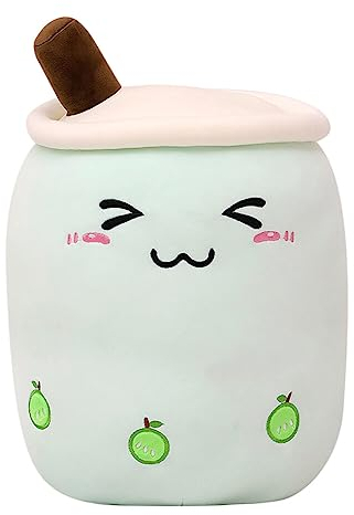 Uposao Bubble Tea Plüschtier Kuscheltier,24CM Cartoon Plüsch Puppen Lustiges Obst Komfort Umarmungskissen Milchtee Teetasse Kissen Stofftier Süßes Geschenk Für Kinder Erwachsene Geburtstag