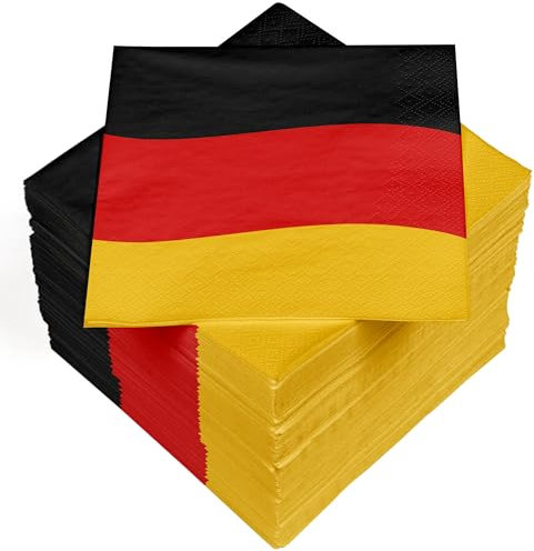 HEKU 100 Servietten, 3-lagig, 33x33cm I Saugstark und praktisch verpackt I Ideal für Hochzeiten, Jubiläen und besondere Anlässe, Deutschland