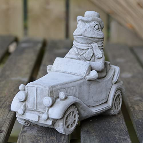 ONEFOLD - Mr Jeremy Fisher Beatrix Potter Frog Hand Cast Stone Garden Ornaments Statue/Peter Rabbit