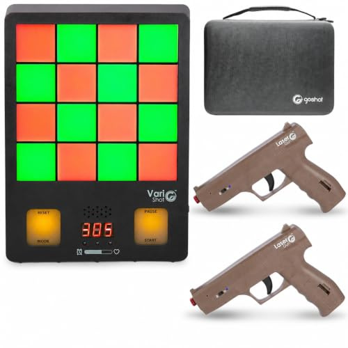 GoShot Système d'entraînement au tir laser, cible d'entraînement VariShot avec affichage du point d'impact et jeux chronométrés, entraînement au tir sec avec pistolets SIRT, sortie laser de classe I <