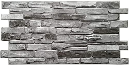 Grace Baltic - Paneles de pared 3D para decoración de pared interior, no adhesivos, finos y elásticos, de PV… (38, Gris)