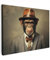 MuchoWow© Leinwände 70x50 cm Wall Decoration Bilder Schlafzimmer Deko Pictures Canvas Painting Wanddekoration Wohnzimmer Vintage - Affe - Hut - Anzug - Grau - Tiere - Schimpanse