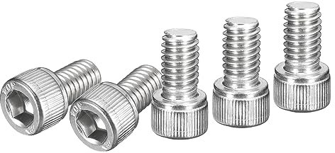 DTGN 5/16-18X5/8 (Dxh) Vis À Tête Cylindrique À Six Pans Creux - Lot De 12 - Idéal Pour Les Fixations De Meubles - Filetage Complet - Acier Inoxydable 304 - Tête Ronde - Argent