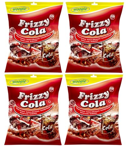 Woogie Frizzy Cola Brause- Bonbons Hartkaramellen Mit Cola- Geschmack 4 x 170g
