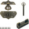 Vintage Design Embossing Latch Haspe Verschluss Lock Retro Style Mini Verschlüsse Hardware Gravierte Designs Haspen Riegel für Holz Schublade Schmuck Box Case Cabinet Möbel Dekorative Schrank