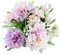 The Baked Studio Künstlicher Blumenstrauß aus Seide (Pfingstrose Rose Hortensie Laub) – realistische Kunstpflanze für Kuchendekoration, Heimdekoration, Hochzeiten, DIY und Handwerk (Flieder)