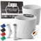 Loopa Pro Grip Tapes Fußball Schienbeinschonerhalter aus hochwertigem Silikon für Herren, Damen & Kinder (ab12J.) | Fußball Stutzenhalter | Shin Guard Holder | Shin Pad Stay (White)
