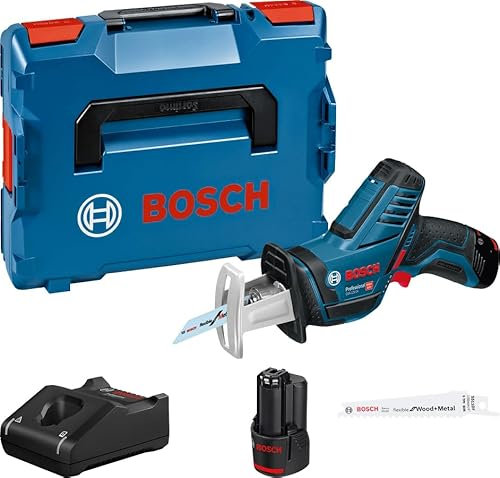 Scie sabre 12V GSA 12V 14 + 2 batteries 3.0 Ah + chargeur + coffret L Boxx BOSCH 060164L90Y