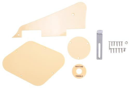 Rfeeuubft 1 Set mit Schalterabdeckungen, gelben Pickup-Platten, für Gitarre, Typ Paul Paul