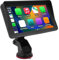 Estéreo de Coche HD de 7 Pulgadas, Reproductor Multimedia Inalámbrico Portátil para CarPlay para Android Auto, Receptores de Audio para Coche con Navegación GPS Bluetooth Mirror