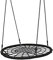 Balançoire nid d'oiseau Rond 100 cm à Suspendre Enfant Adulte Jardin extérieur 200 kg, avec Sangles de Suspension Ensemble, pour Enfants et Adultes-100 * 100 * 190 cm (Noir)