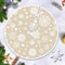 Hianjoo 120cm Jupe Sapin de Noël, Couvre Pied Sapin Noel, Arbre De Noel Decoration, Joyeux Noël Jupe d'arbre Tapis pour Sapin pour Noël, Flocon de Neige Blanc Kaki