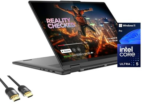 Lenovo Yoga 7i 2-in-1 Laptop, 16 2K Touchscreen, Core Ultra 5 125U (beats i7-1355U), 16GB LPDDR5X, 1TB SSD, 300 nits, Backlit, TB4, FP, WiFi 6E, Webcam, US Version KB, PDG HDMI Cable, Win 11 Pro