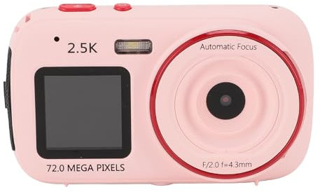 72MP Digital Camera with 16X Digital Zoom, Dual Screen Front 2.4in Color Display Rear 1.54in Display, MP3 Player for Travel, for ME 2000 2003 XP 7 OS X (Sakura Color)