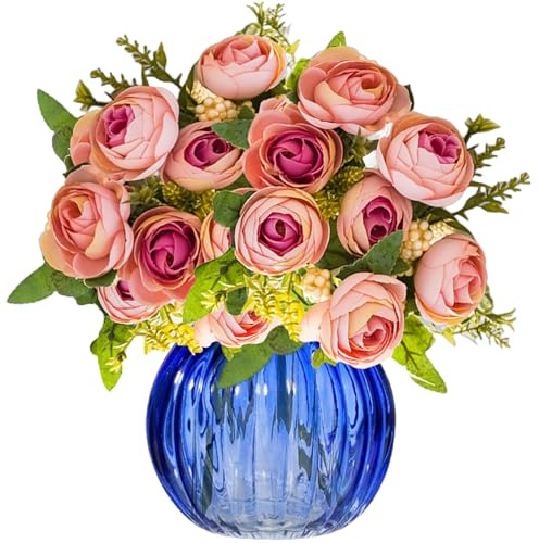 astylishome Artificial Flowers for Decoration Garland Roses Artificial Flowers Fake Silk Rose Flowers Realistic Single Stem Flower Bouquet for Wedding Party Office Home Decor 3501