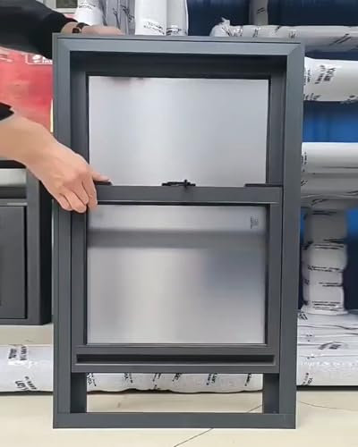 Ventana Ventanas de Guillotina con Inclinación Inferior Personalizadas, Ventana para Interiores y Exteriores de Sótanos, Techos de Casas Móviles, Gallinero con Ventilación Vertical y Posiciones(27x32i