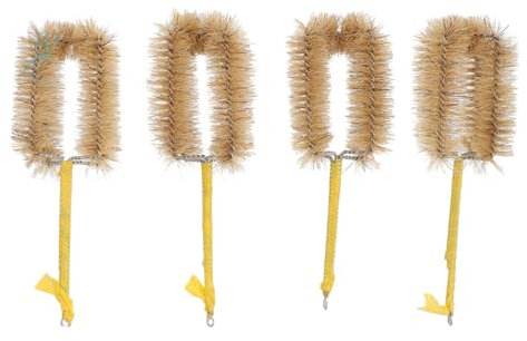 Ipetboom 4pcs Bristles Flask Cleaning Brush for Laboratory Glassware Scratch Design for Easy and Efficient Cleaning of Beakers and Measuring Cylinders