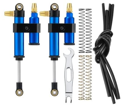 GHJtRs YEAHRUN 2PCS Piggyback Interner Feder-Stoßdämpfer-Dämpfer, kompatibel mit Wraith 1/10 RC Crawler-Fahrzeugteilen(90MM Blue)