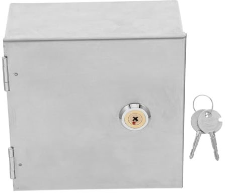 Anneome Box Socket Box Waterproof Electric Box Anti-Theft Socket Mounting Plate for Sockets Plug for Socket Cover for Power Cable Stainless Steel Silver