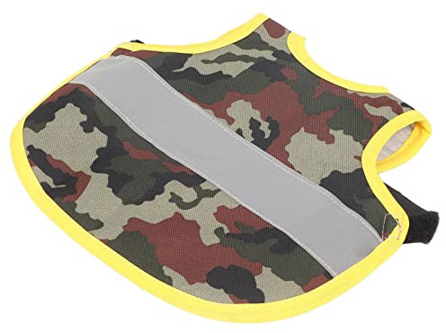 Akozon Reflektierende Weste für Hühner, Polyester, Wiederverwendbar, Federschutz, Hühnergeschirr für Hühner, Enten, Gänse, Tarnung, Professionelles Zubehör für den Einsatz (Tarnung)