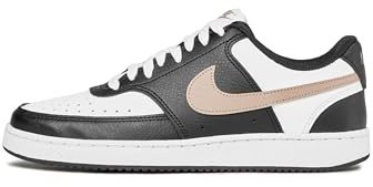 Nike Women's Court Vision Low Next Nature Shoes, Black/Particle Beige/White, 6.5 UK