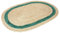 MACOSA AS1573/G_x4 Juego de 4 manteles individuales, paja de maíz ovalada, color verde natural, estera de paja, moderna, bohemia, mantel individual